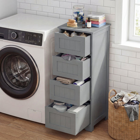 Mueble de suelo independiente de 4 cajones con dispositivo antivuelco