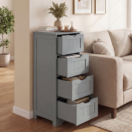 Mueble de suelo independiente de 4 cajones con dispositivo antivuelco