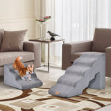 Juego de escaleras de espuma para mascotas de 22 y 11 pulgadas con rampas para perros de 5 y 3 niveles