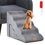 Juego de escaleras de espuma para mascotas de 22 y 11 pulgadas con rampas para perros de 5 y 3 niveles