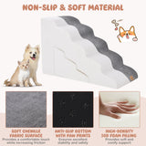 Juego de escaleras de espuma para mascotas de 22 y 11 pulgadas con rampas para perros de 5 y 3 niveles
