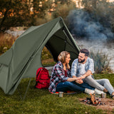 Tienda de campaña plegable para 2 personas con carpa emergente y bolsa portátil con ruedas - Verde