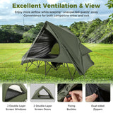 Tienda de campaña plegable para 2 personas con carpa emergente y bolsa portátil con ruedas - Verde