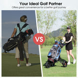 Carro de golf plegable de 3 ruedas con empuje y arrastre
