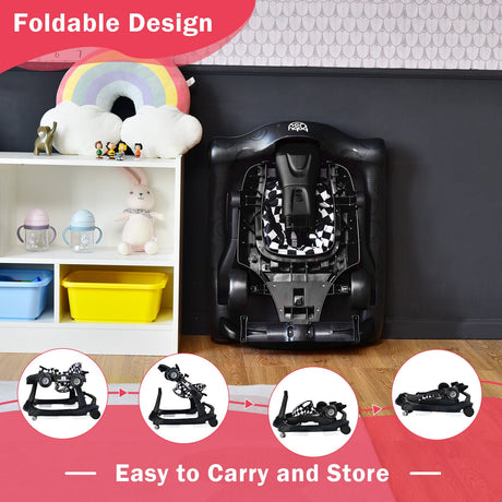 Andador plegable 4 en 1 con altura ajustable