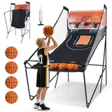 Foldable Basketball Arcade Game Kids Basketball Hoop Machine with 8 Exciting Playing Modes