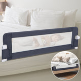 60-Inch Foldable Bed Rail Swing Down Baby Bed Guard Rail with Adjustable Safety Strap