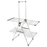 Tendedero plegable grande con barra alta para colgar