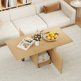 Mesa de centro plegable con armario de almacenamiento Mesa central extensible