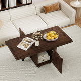 Mesa de centro plegable con armario de almacenamiento Mesa central extensible