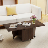 Mesa de centro plegable con armario de almacenamiento Mesa central extensible