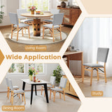 Juego de 2 sillas de comedor plegables sin brazos para cocina con asiento acolchado y respaldo reclinable