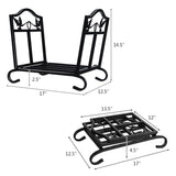 Foldable Firewood Log Rack Steel Wood Storage Holder