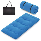 Colchón futón plegable con funda lavable y bolsa de transporte para camping, azul