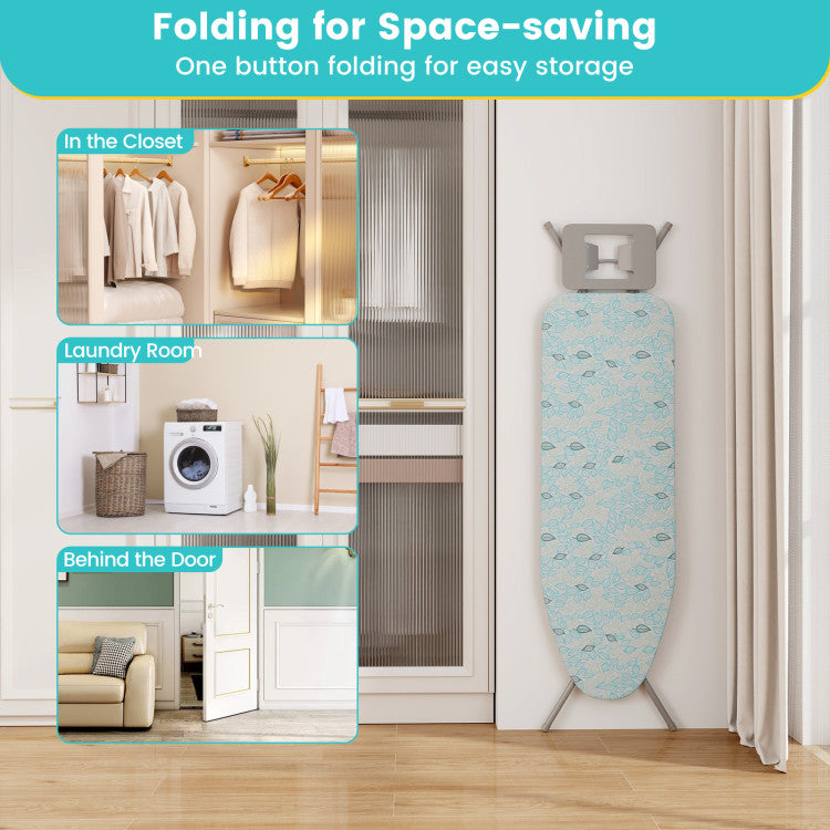 Tabla de planchar plegable con reposaplanchas y altura regulable