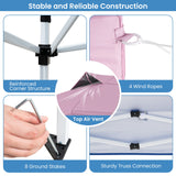 10 X 10 FT Foldable Outdoor Patio Shelter Canopy Tent with 1-Push Center Lock
