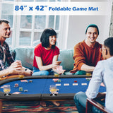 Tablero de mesa de póker plegable acolchado portátil de 84 x 42 pulgadas para 10 jugadores