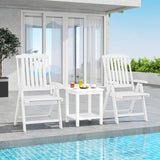 Foldable Patio Chair All-Weather HDPE Outdoor Dining Chair with Armrest