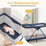 Parque Plegable para Bebés con Colchón Extraíble y Funda Lavable