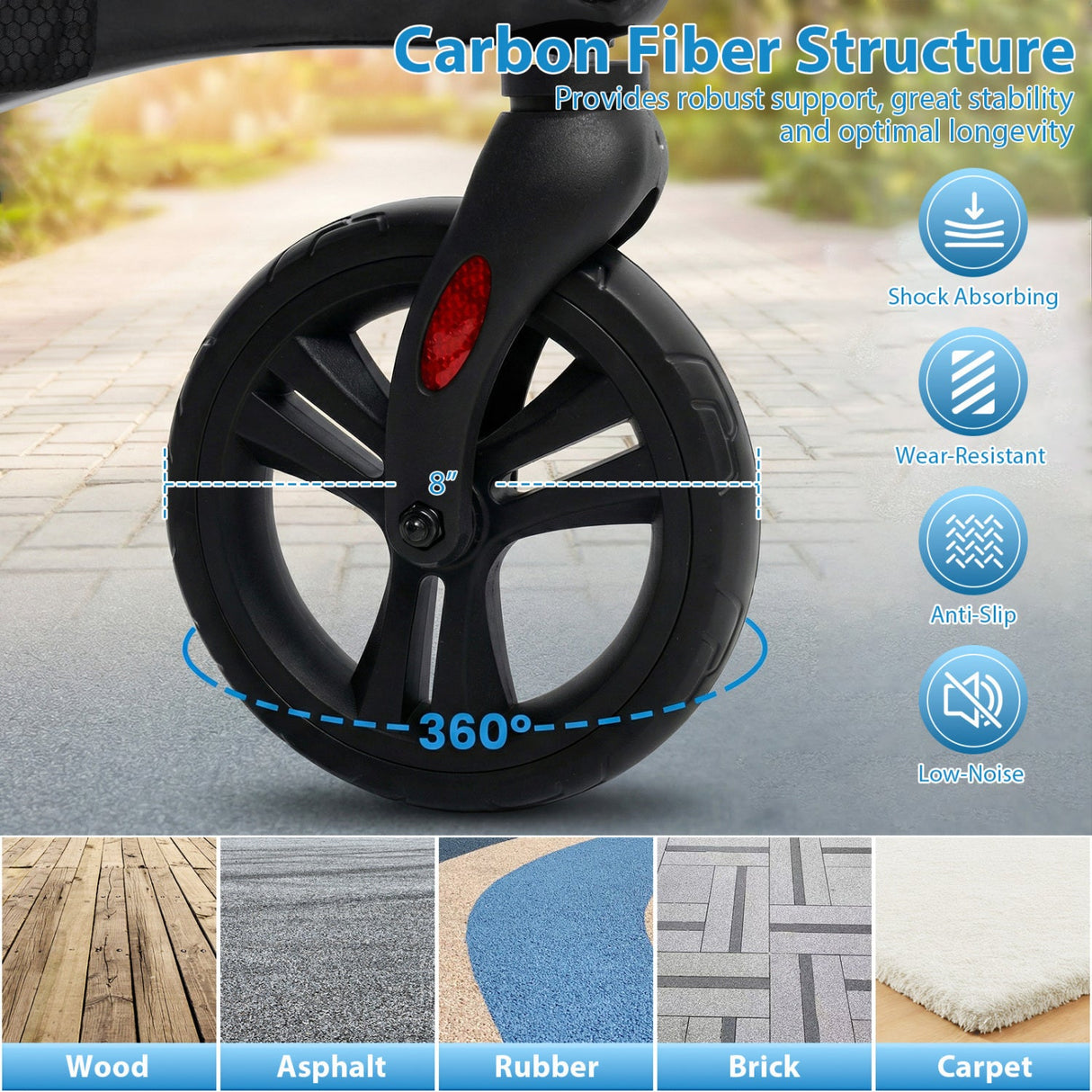 Andador enrollable plegable con asiento para personas mayores-Negro