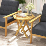 Mesa de centro octogonal de madera de teca con patas en forma de X y tablero de listones
