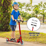 Patinete plegable de aluminio para niños con luces LED