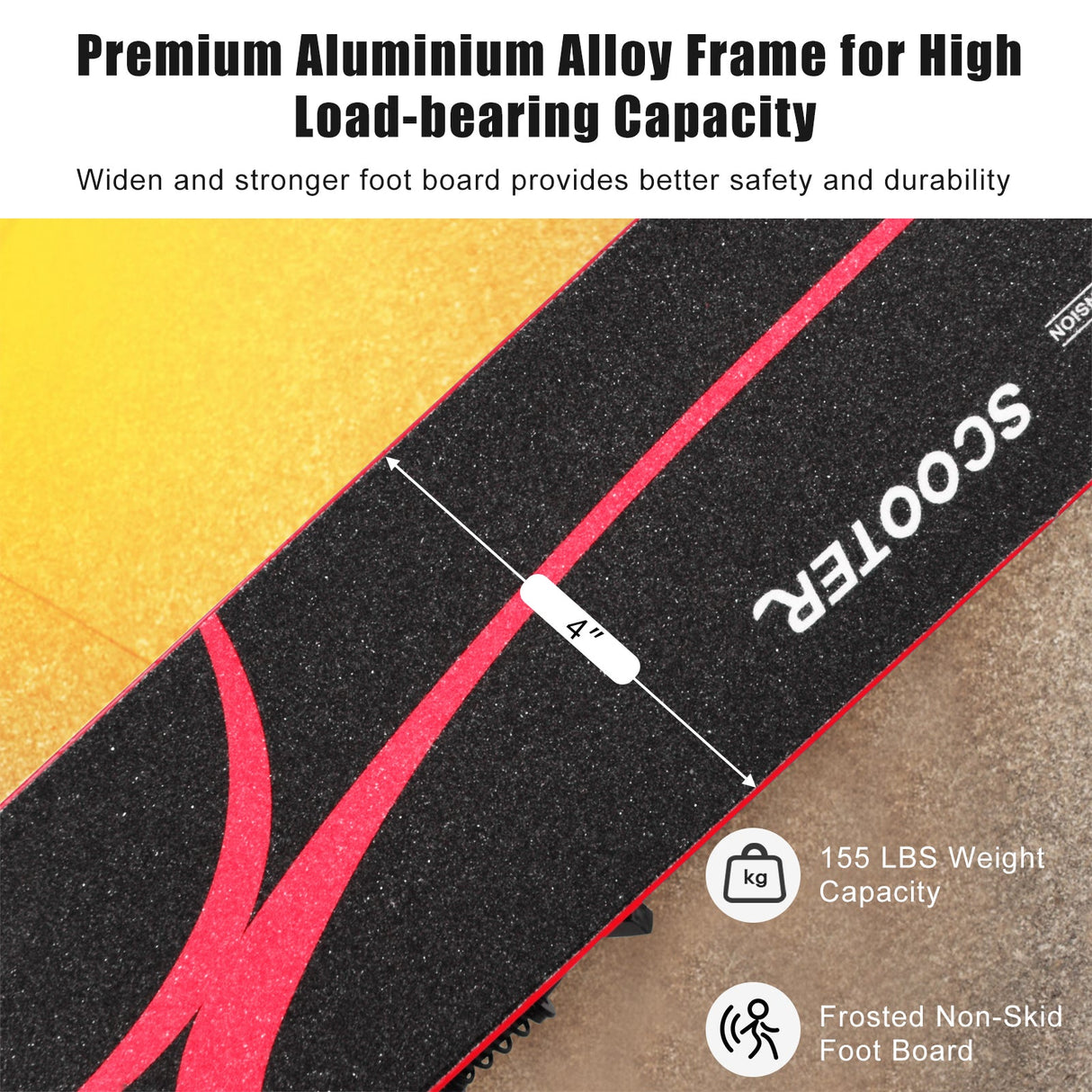 Patinete plegable de aluminio para niños con luces LED