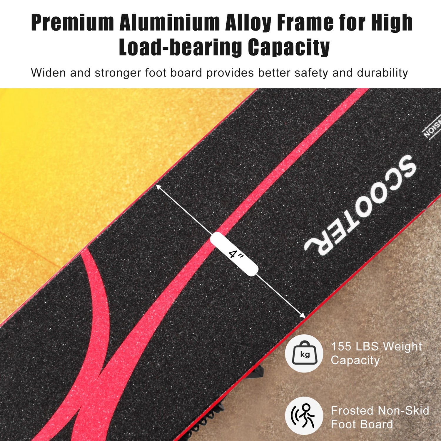Patinete plegable de aluminio para niños con luces LED
