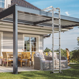 Escalera plegable de aluminio 7 en 1 con pedal antideslizante
