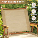 Juego de 2 sillas de camping plegables ligeras para la playa - Beige