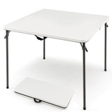 Mesa de camping plegable con tablero de HDPE resistente a la intemperie y estructura de acero inoxidable