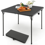 Mesa de camping plegable con tablero de HDPE resistente a la intemperie y estructura de acero inoxidable