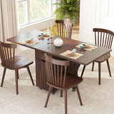Folding Dining Table 3-in-1 Space-Saving Drop Leaf Kitchen Table with Lockable Wheels