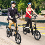 Bicicleta Eléctrica Plegable con Motor sin Escobillas de 500W y Frenos de Disco Dobles