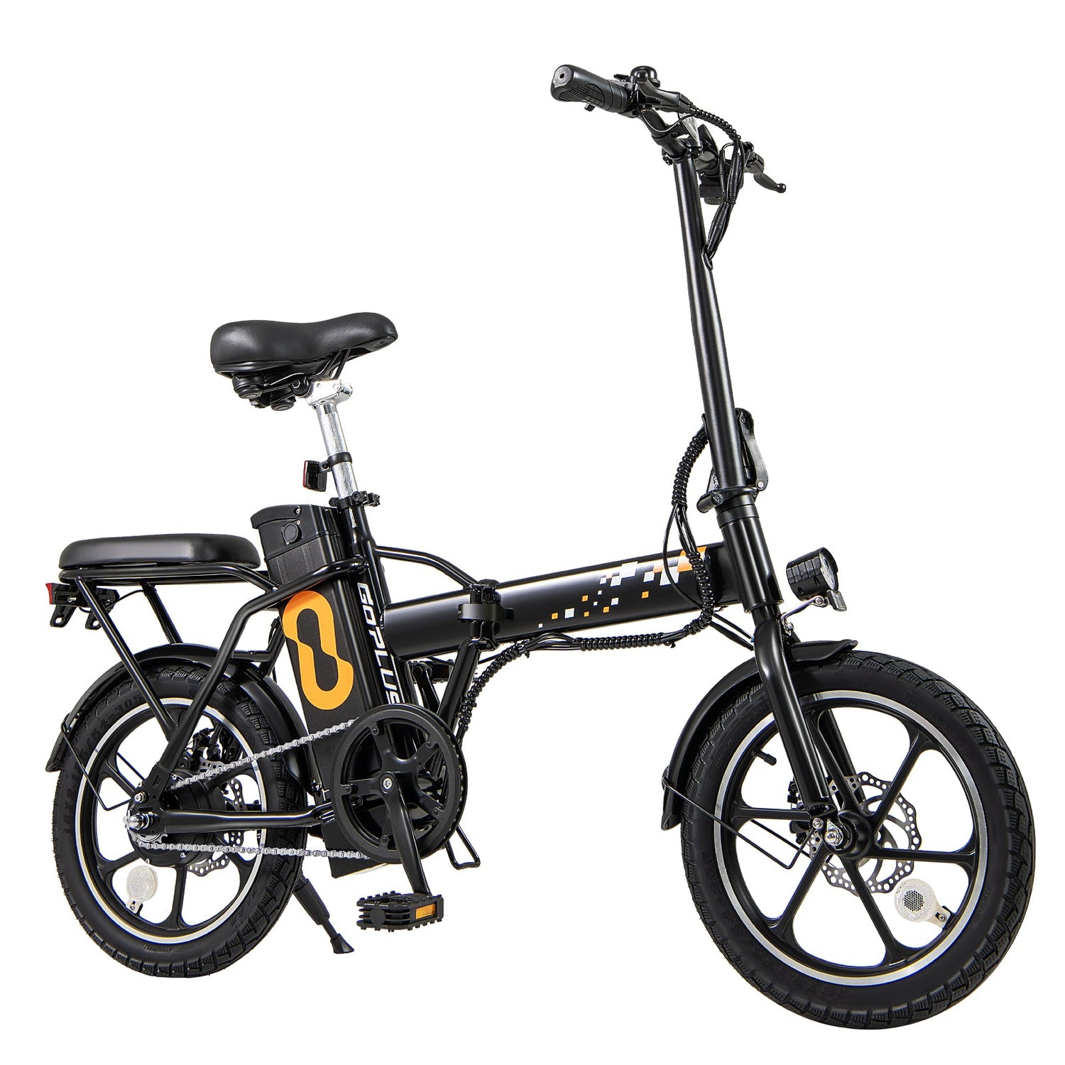 Bicicleta Eléctrica Plegable con Motor sin Escobillas de 500W y Frenos de Disco Dobles