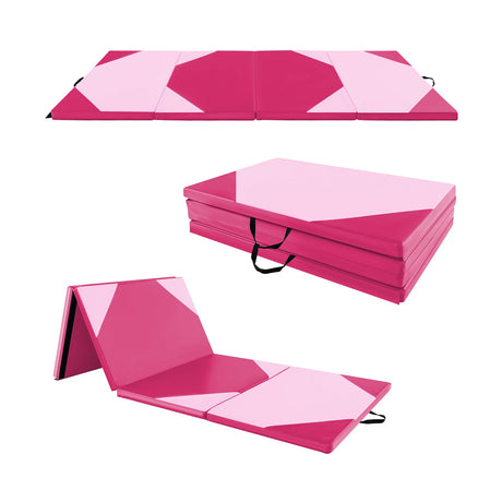 Colchoneta de ejercicios plegable de 10 pies x 4 pies x 2 pulgadas con cierres de velcro