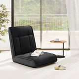 Folding Floor Chair Convertible Lazy Chair with 14-Poistion Adjustable Backrest