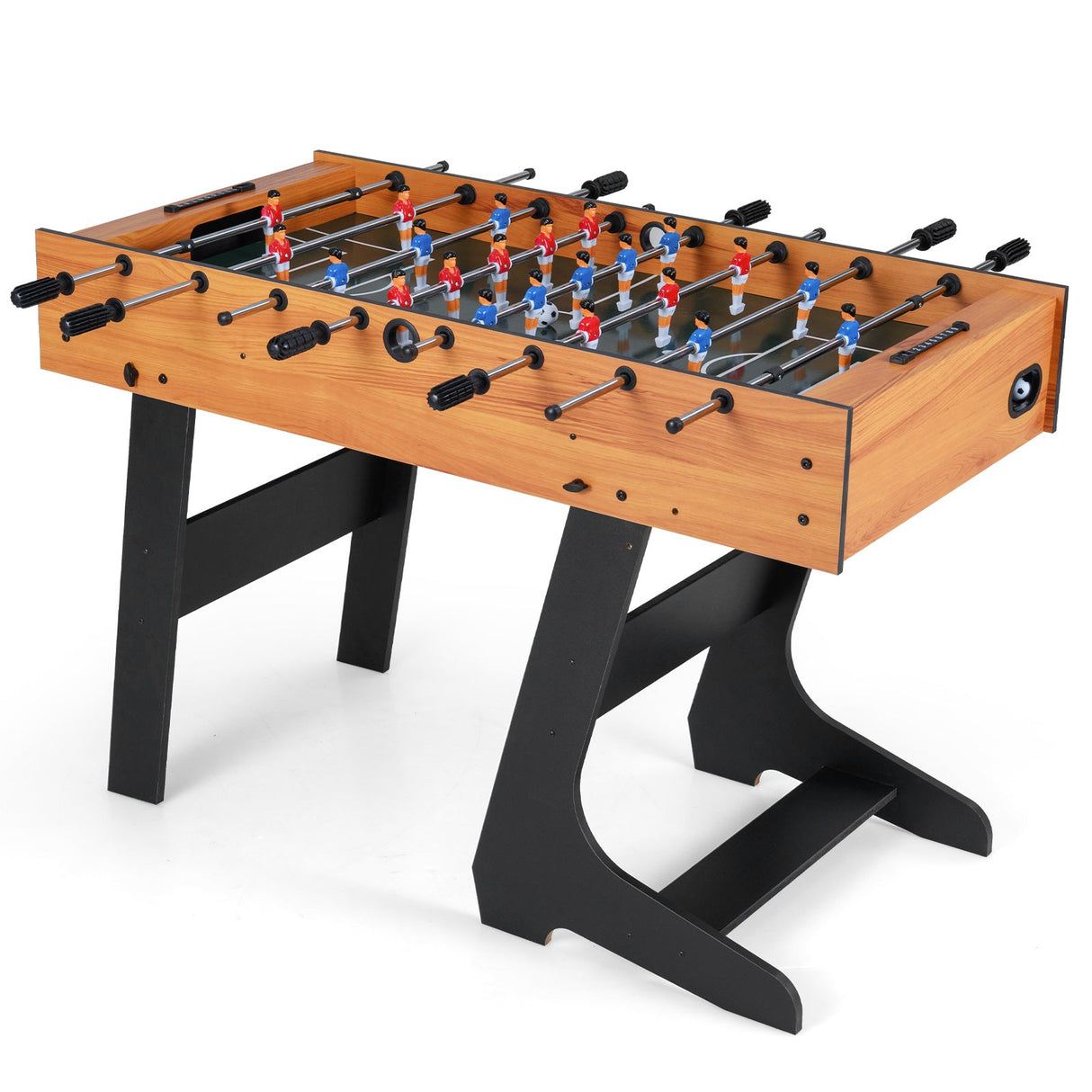 Mesa de futbolín plegable con 22 jugadores y marcadores deslizantes, mesa de juegos que ahorra espacio
