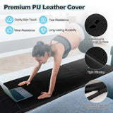 Colchoneta de gimnasia plegable con asas de transporte y funda extraíble de cuero sintético a prueba de sudor
