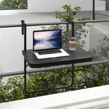 Folding Hanging Table with 3-Level Adjustable Height for Patio Balcony