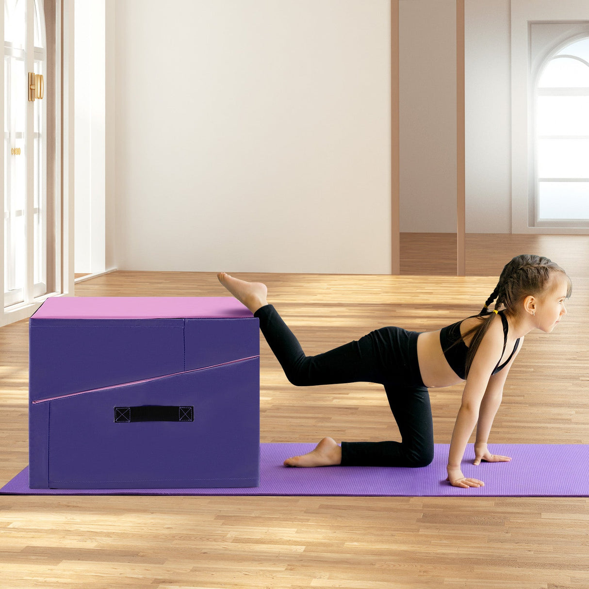 Colchoneta plegable de yoga, gimnasia y volteretas con espuma EPE