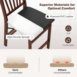 Juego de 2 sillas de altura de mostrador, taburete plegable para isla de cocina con asiento acolchado - Marrón