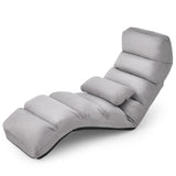 Folding Lazy Sofa Chair Stylish Sofa Couch Beds Lounge Chair W/Pillow