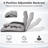 Folding Lazy Sofa Chair Stylish Sofa Couch Beds Lounge Chair W/Pillow