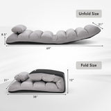 Folding Lazy Sofa Chair Stylish Sofa Couch Beds Lounge Chair W/Pillow