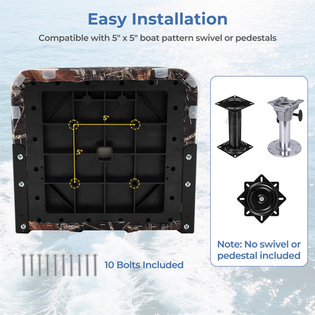 Asientos de barco plegables de respaldo bajo, paquete de 2, sillas de barco de cuero de PVC impermeable, asientos de cabina