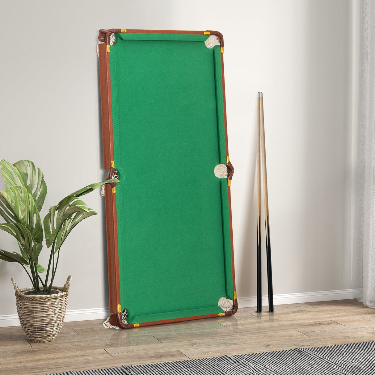 Mesa de billar portátil plegable con niveladores de patas ajustables