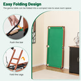 Mesa de billar portátil plegable con niveladores de patas ajustables