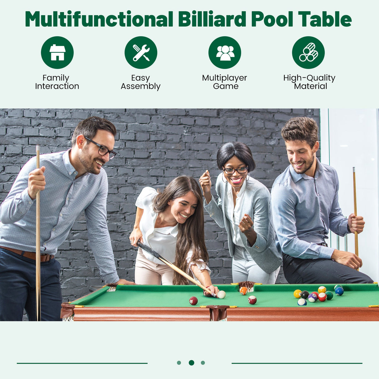 Mesa de billar portátil plegable con niveladores de patas ajustables