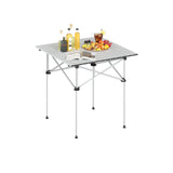 Folding Roll-up Camping Table with Metal Legs
